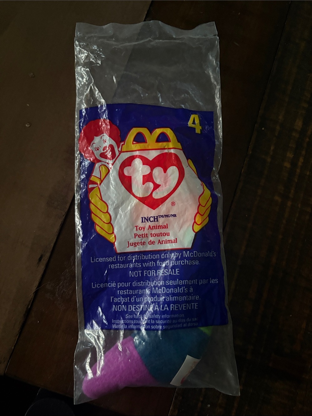Ty Teenie Beanie Babies #4 Inch the Inchworm plush toy
